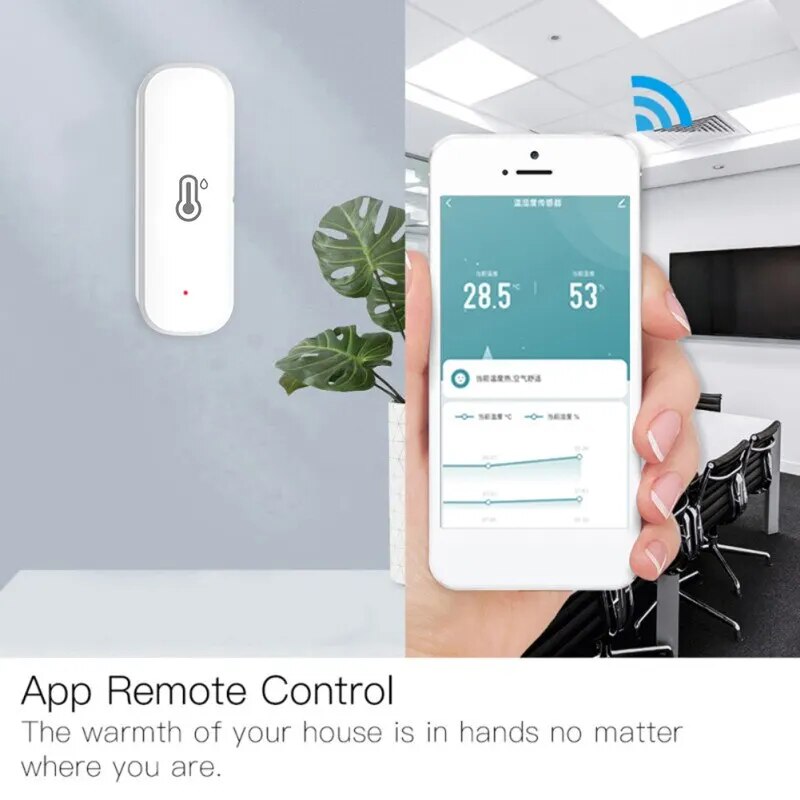 WiFi smart home assistant Tuya smart temperature and humidity